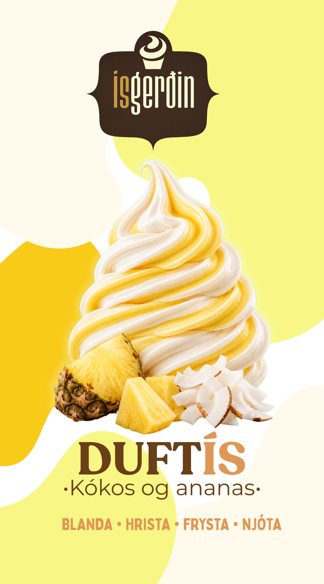 Ísduft - Kókos og Ananas