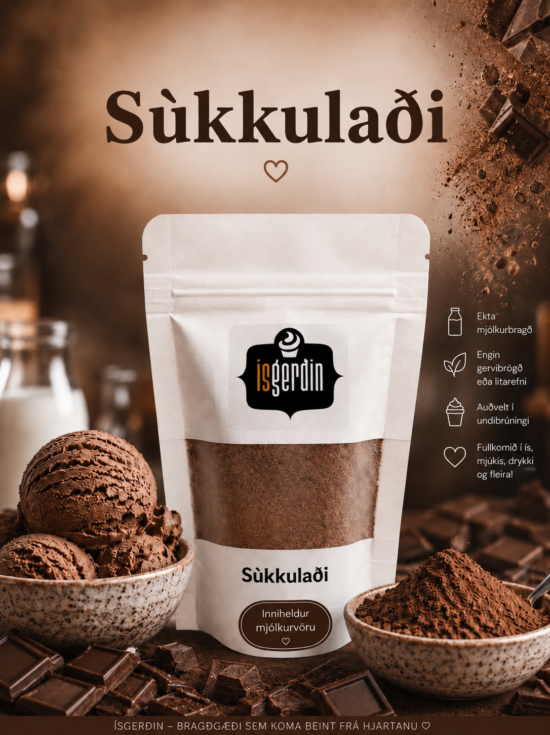 Ísduft - Súkkulaði