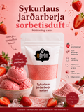 Ísduft - Jarðaberjasorbet sykurlaus m.próteini
