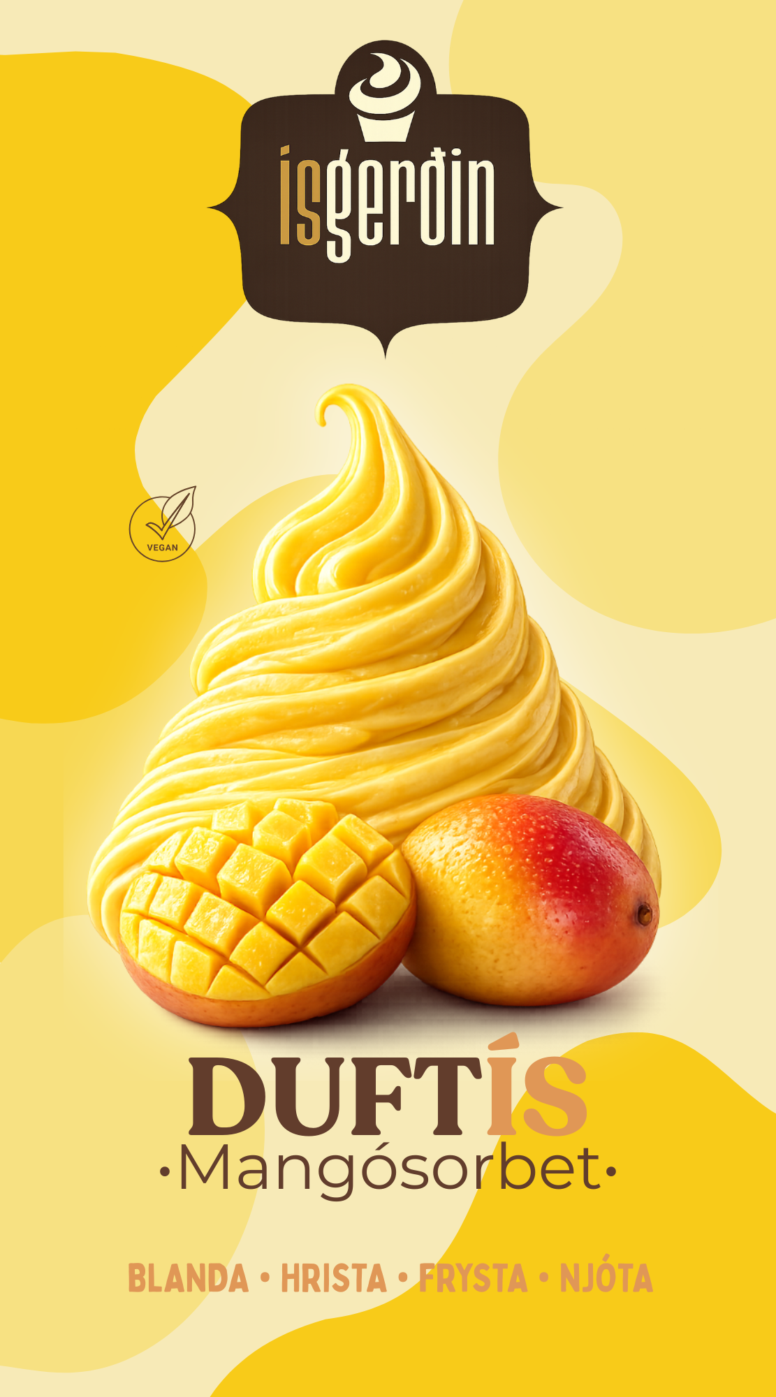 Ísduft - Mangósorbet sykurlaus