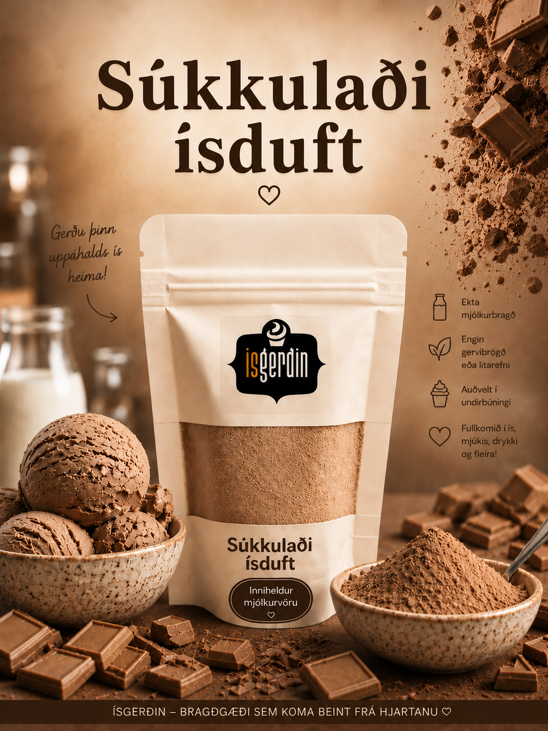 Ísduft - Súkkulaði